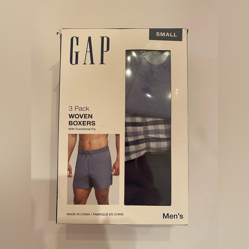 GAP‎ Men’s 3 Pack Woven Boxers with Functional Fly